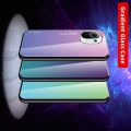 Силиконовый Стеклянный Фиолетовый / Синий Градиентный Корпус Чехол для Телефона Xiaomi Mi 11