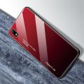 Силиконовый Стеклянный Красный / Черный Градиентный Корпус Чехол для Телефона Huawei Honor 8S / Y5 2019