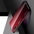 Силиконовый Стеклянный Синий / Розовый Градиентный Корпус Чехол для Телефона Huawei Honor 9X