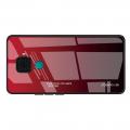Силиконовый Стеклянный Красный / Черный Градиентный Корпус Чехол для Телефона Huawei Mate 30 Lite
