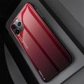 Силиконовый Стеклянный Красный / Черный Градиентный Корпус Чехол для Телефона iPhone 11 Pro