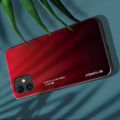 Силиконовый Стеклянный Красный / Черный Градиентный Корпус Чехол для Телефона iPhone 12 mini