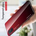 Силиконовый Стеклянный Красный / Черный Градиентный Корпус Чехол для Телефона Samsung Galaxy A71