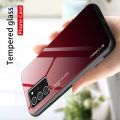 Силиконовый Стеклянный Красный / Черный Градиентный Корпус Чехол для Телефона Samsung Galaxy Note 20 Ultra