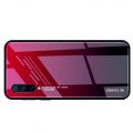 Силиконовый Стеклянный Красный / Черный Градиентный Корпус Чехол для Телефона Xiaomi Mi 9 Lite