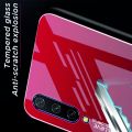 Силиконовый Стеклянный Красный / Черный Градиентный Корпус Чехол для Телефона Xiaomi Mi 9 Lite