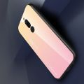 Силиконовый Стеклянный Синий / Розовый Градиентный Корпус Чехол для Телефона Xiaomi Redmi 8