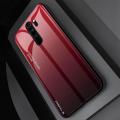 Силиконовый Стеклянный Красный Градиентный Корпус Чехол для Телефона Xiaomi Redmi Note 8 Pro