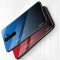 Силиконовый Стеклянный Синий / Черный Градиентный Корпус Чехол для Телефона Xiaomi Redmi Note 8 Pro