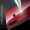 Силиконовый Стеклянный Красный / Черный Градиентный Корпус Чехол для Телефона Xiaomi Redmi Note 8T
