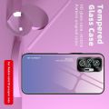 Силиконовый Стеклянный Розовый / Фиолетовый Градиентный Корпус Чехол для Телефона Xiaomi Redmi Note 10 Pro