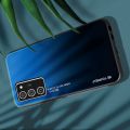 Силиконовый Стеклянный Синий / Черный Градиентный Корпус Чехол для Телефона Samsung Galaxy A21s