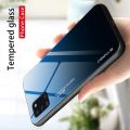 Силиконовый Стеклянный Синий / Черный Градиентный Корпус Чехол для Телефона Samsung Galaxy A31