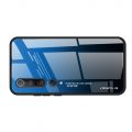 Силиконовый Стеклянный Синий / Черный Градиентный Корпус Чехол для Телефона Xiaomi Mi 10 / Mi 10 Pro