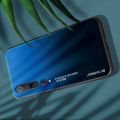 Силиконовый Стеклянный Синий / Черный Градиентный Корпус Чехол для Телефона Xiaomi Mi 10 / Mi 10 Pro