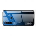 Силиконовый Стеклянный Синий / Черный Градиентный Корпус Чехол для Телефона Xiaomi Redmi Note 8T