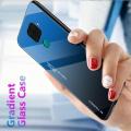 Силиконовый Стеклянный Синий Градиентный Корпус Чехол для Телефона Huawei Mate 30 Lite