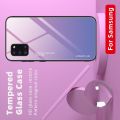 Силиконовый Стеклянный Светло Розовый Градиентный Корпус Чехол для Телефона Samsung Galaxy A31