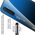 Силиконовый Стеклянный Бирюзовый / Синий Градиентный Корпус Чехол для Телефона Xiaomi Mi Note 10 Lite