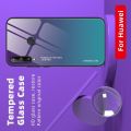 Силиконовый Стеклянный Синий / Черный Градиентный Корпус Чехол для Телефона Huawei P40 lite E