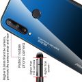 Силиконовый Стеклянный Синий / Черный Градиентный Корпус Чехол для Телефона Huawei P40 lite E