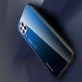 Силиконовый Стеклянный Бирюзовый Градиентный Корпус Чехол для Телефона Huawei P40 Lite