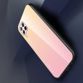 Силиконовый Стеклянный Светло Розовый Градиентный Корпус Чехол для Телефона Huawei P40 Lite