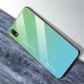 Силиконовый Стеклянный Зеленый / Синий Градиентный Корпус Чехол для Телефона Huawei Honor 8S / Y5 2019