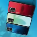 Силиконовый Стеклянный Красный / Черный Градиентный Корпус Чехол для Телефона Samsung Galaxy Note 20 Ultra
