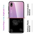 Силиконовый Стеклянный Синий / Розовый Градиентный Корпус Чехол для Телефона Huawei Honor 8S / Y5 2019