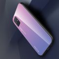 Силиконовый Стеклянный Синий / Розовый Градиентный Корпус Чехол для Телефона Samsung Galaxy A71