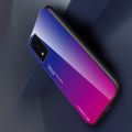 Силиконовый Стеклянный Синий / Розовый Градиентный Корпус Чехол для Телефона Samsung Galaxy S20 Plus