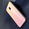 Силиконовый Стеклянный Золотой / Розовый Градиентный Корпус Чехол для Телефона Xiaomi Redmi 8A
