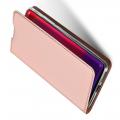 Тонкий Флип Чехол Книжка Dux Ducis с Скрытым Магнитом и Отделением для Карты для Xiaomi Mi 9T Розовое Золото