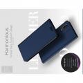 Тонкий Флип Чехол Книжка с Скрытым Магнитом и Отделением для Карты для Huawei P20 Синий