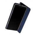 Тонкий Флип Чехол Книжка с Скрытым Магнитом и Отделением для Карты для Huawei P20 Pro Синий