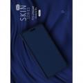 Тонкий Флип Чехол Книжка с Скрытым Магнитом и Отделением для Карты для Samsung Galaxy J6+ 2018 SM-J610F Синий