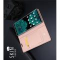 Тонкий Флип Чехол Книжка с Скрытым Магнитом и Отделением для Карты для Samsung Galaxy Note 9 Розовое Золото