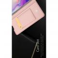 Тонкий Флип Чехол Книжка с Скрытым Магнитом и Отделением для Карты для Samsung Galaxy S10 Розовое Золото