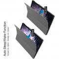 Тонкий Флип Чехол Книжка с Скрытым Магнитом для Samsung Galaxy Tab A 10.5 SM-T595 SM-T590 Серый