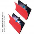 Тонкий Флип Чехол Книжка с Скрытым Магнитом для Samsung Galaxy Tab A 10.5 SM-T595 SM-T590 Красный