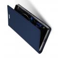 Тонкий Флип Чехол Книжка с Скрытым Магнитом и Отделением для Карты для Sony Xperia XZ2 Premium Синий