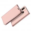 Тонкий Флип Чехол Книжка с Скрытым Магнитом и Отделением для Карты для Xiaomi Mi A2 Lite / Redmi 6 Pro Розовое Золото