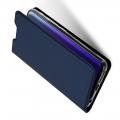 Тонкий Флип Чехол Книжка с Скрытым Магнитом и Отделением для Карты для Asus Zenfone 6 ZS630KL Синий