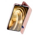 Тонкий Флип Чехол Книжка с Скрытым Магнитом и Отделением для Карты для Samsung Galaxy M11 Розовый