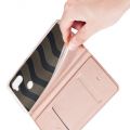 Тонкий Флип Чехол Книжка с Скрытым Магнитом и Отделением для Карты для Samsung Galaxy M11 Розовый
