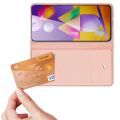 Тонкий Флип Чехол Книжка с Скрытым Магнитом и Отделением для Карты для Samsung Galaxy M31s Розовый