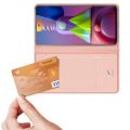 Тонкий Флип Чехол Книжка с Скрытым Магнитом и Отделением для Карты для Samsung Galaxy M51 Розовый