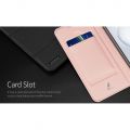 Тонкий Флип Чехол Книжка с Скрытым Магнитом и Отделением для Карты для Samsung Galaxy Note 10 Lite Розовый