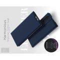 Тонкий Флип Чехол Книжка с Скрытым Магнитом и Отделением для Карты для Samsung Galaxy Note 10 Синий